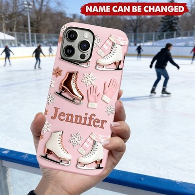 Personalized Ice Skating Skater Tough Phone Case Cover iPhone 17 16 15 14 Gift