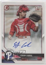 2018 Bowman Prospect Auto Edgar Cabral #PA-EC Auto 1l5