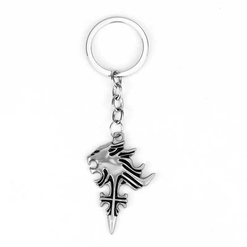 Final Fantasy VII Cloud Buster Sword Keychain Metal Pendant Key Ring Collectible