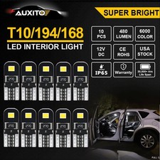 10x White Error Free T10 Led Interior 2835smd Wedge Bulb Light W5w 194 168 2825
