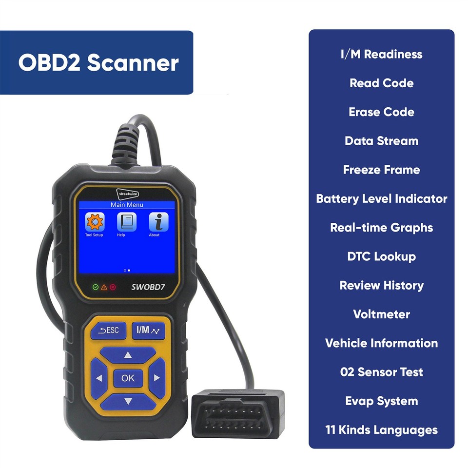 Mengshen OBD2 Scanner Bluetooth - Auto Diagnose Tool Für IOS & Android (25 Sprachen)