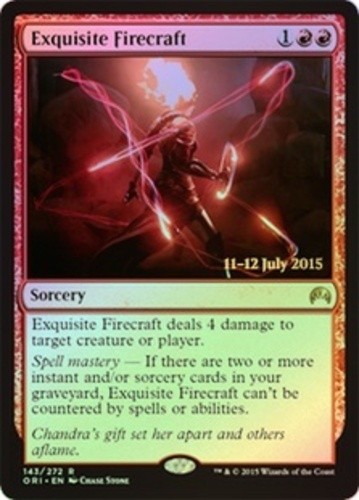 Exquisite Firecraft - Foil - Prerelease Promo LP, English MTG Prerelease Cards