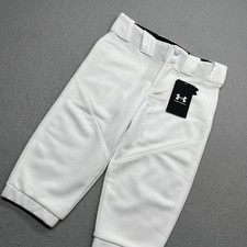 Under Armour Boys Utility Knicker Baseball Pants White YXS New With Tags