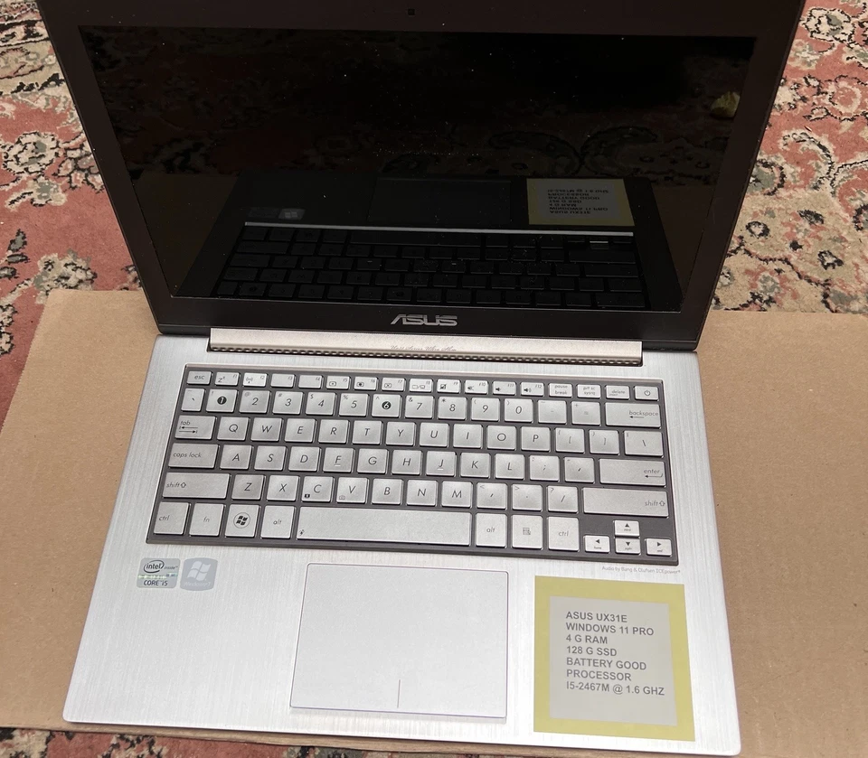 Asus Ux31e Zenbook Ux31e 13.3" 4 G Ram, 128 SSD, I5 @ 1.6 Win 11 Pro - Image 4 of 4