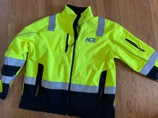MAXHi-Viz Safety  ANSI Class 3 Hi Vis Reflective Zip Up Jacket XL Yellow