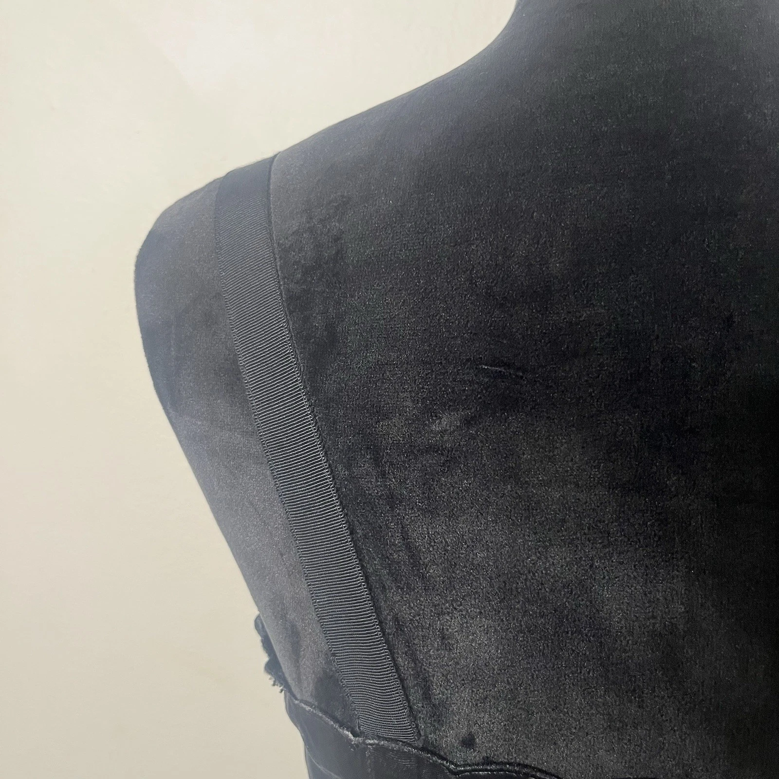 Abito al ginocchio Moulinette Soeurs Vetements nero seta cotone scollo a V velluto A~Linea 6