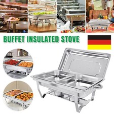 2 in 1 Chafing Dish Speisenwärmer Buffet Bankett Warmhaltebehälter Edelstahl DHL