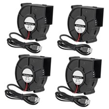 4pcs 75x30mm Blower Cooling Fan Turbine Centrifugal Fan 5V Brushless USB