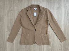 NWT J. Crew Schoolboy Blazer Sweater Women s Petite XS Heather Acorn Light Brown