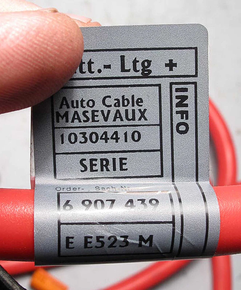 BMW E46 3-Series Touring Wagon Positive Red Battery Cable Complete 2000-2005 OEM - Image 4 of 4