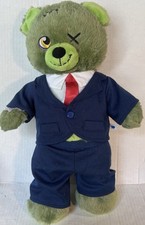 Build a Bear 18  Zombear Zombie Bear Green Plush Halloween 25th Anniversary