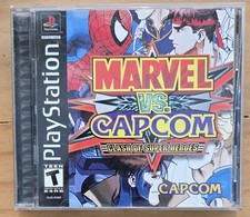 RARE Marvel vs Capcom Clash of Super Heroes PS1 Complete Tested SLUS-01059