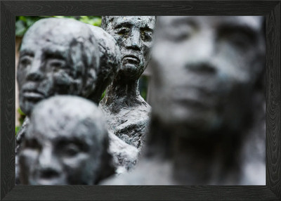 Menschliche Kupfer Statue Gerahmtes Wandbild Poster Leinwanddruck Bild