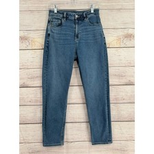 American Eagle Mom Stretch Jeans Womens 4 Short Blue Medium Wash Denim