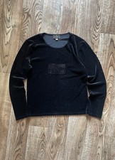 Fendi Logo Long Sleeve Vintage Black Size M