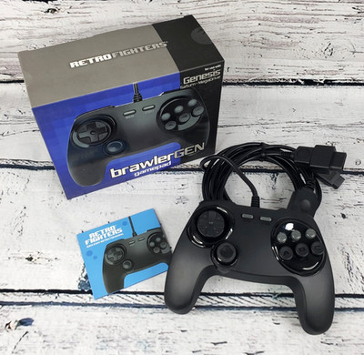 Retro Fighters BrawlerGen USB Controller - for Sega Saturn & Sega Genesis