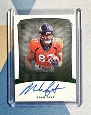 2019 Flawless Noah Fant /5 Emerald Rookie Shadow Signatures On card Auto!