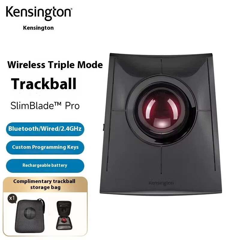 KENSINGTON Wireless Trackball Mouse SlimBlade Pro Ergonomic Bluetooth Mice USB - Image 3 of 4