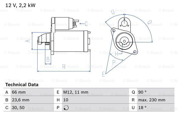 0 986 025 400 BOSCH Starter for AUDI,PORSCHE