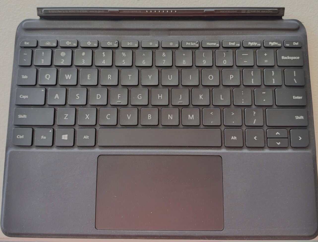 Microsoft Surface Go 2, Go 3, Type Model 1840 Keyboard - Bla