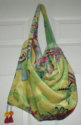 Floral Drawstring Bag - Multicolor by Johnny Was LAUREL CANYON COZY BLANKET-LETO-JOHNNY WAS – Apropos San  main image 3