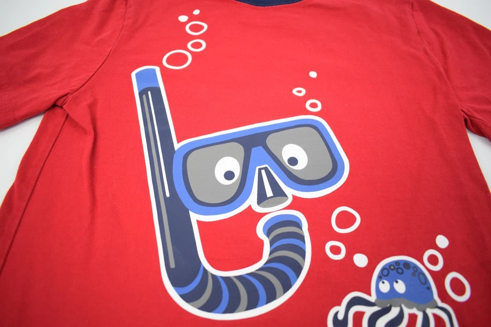 Boys Hanna Andersson Long Short Shirt Scuba Diving Print 6-7 120 Free Shipping  Foto 3 de 4