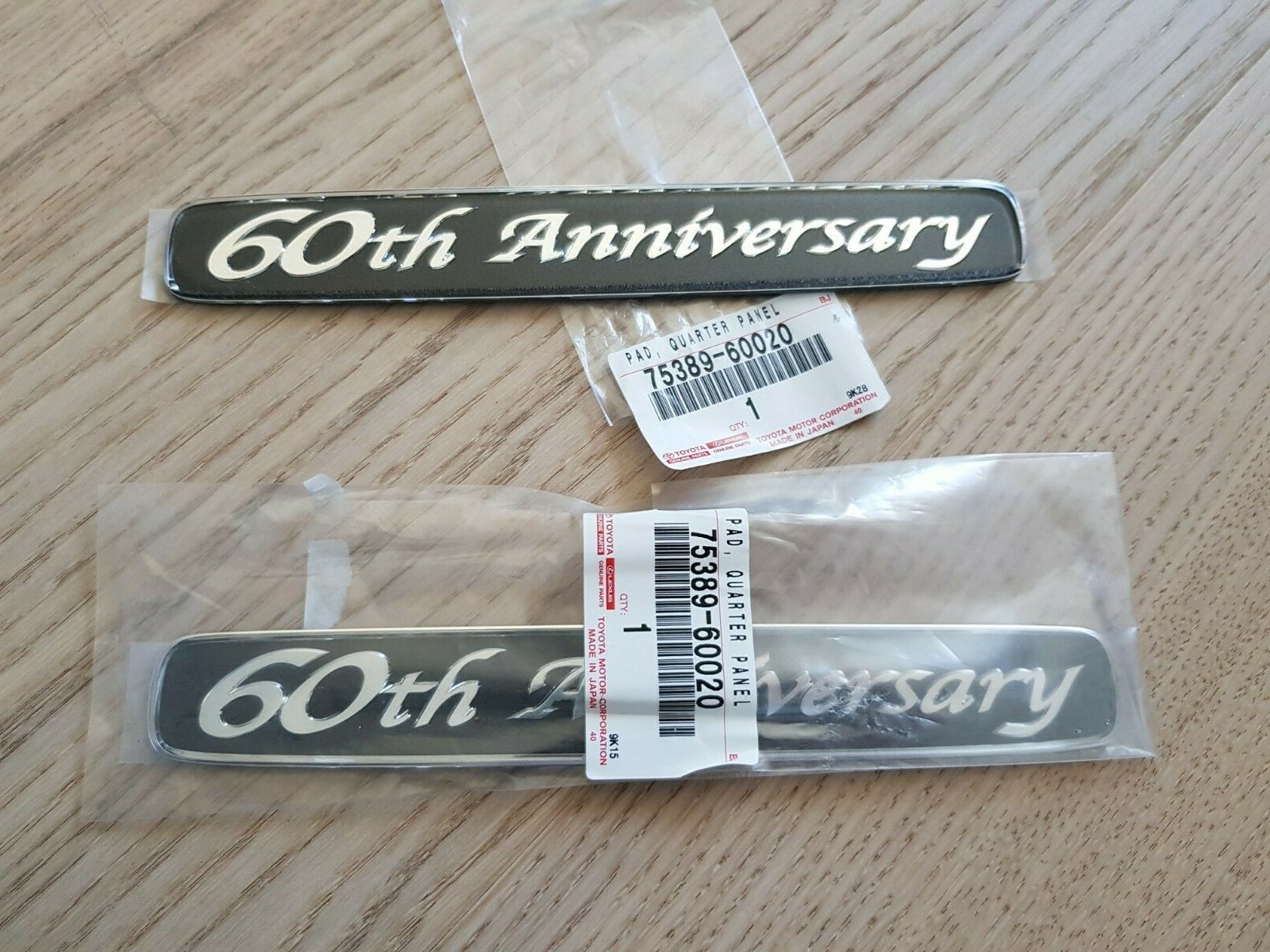 2x TOYOTA Land Cruiser 150 series Rear quarter 60th Anniversary 