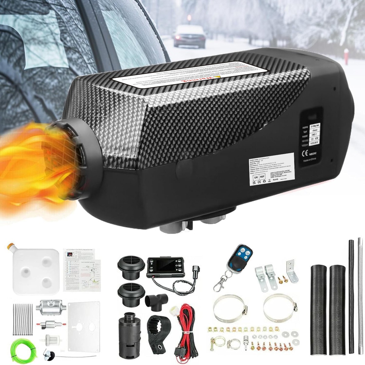 8KW 12V Night Diesel Air Heater Thermostat Caravan Motorhome Air Diesel  Heater