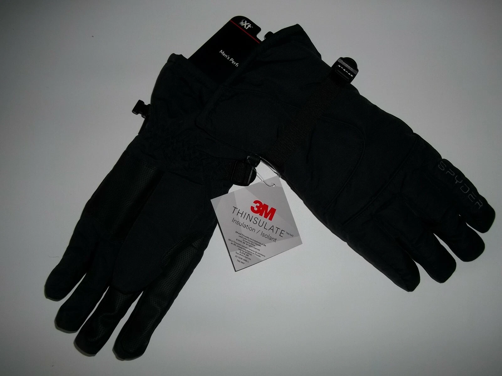 SPYDER Insulated WINTER Snow Sports SHREDDER Black GLOVES MENS Size L / XL NEW