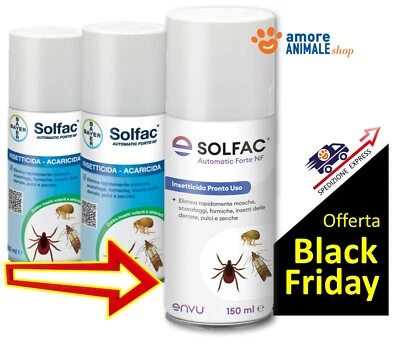 ENVU (ex Bayer) SOLFAC AUTOMATIC Forte → 150 ml Insetticida Spray / Etomatic