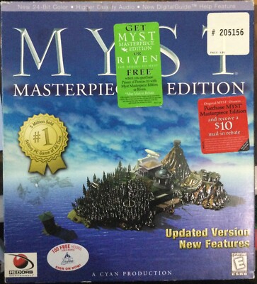 1999 Myst Masterpiece Edition Windows 95/98 Edition Vintage Computer Game w/ Box