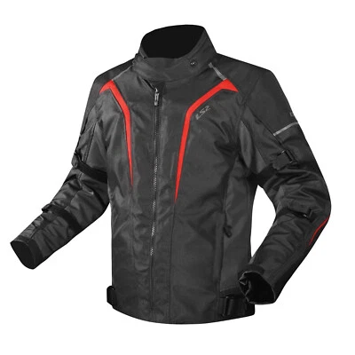 MF4782 Veste Moto LS2 Sepang 4 Saisons Imperméable Protections Rouge / Noir - Photo 1/4