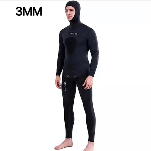 3mm Camouflage Wetsuit Long Sleeve Hooded 2 Pieces Of Neoprene Submersible - Picture 10 of 26