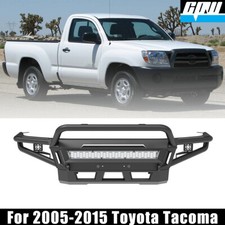 Fits 2005-2015 Toyota Tacoma Powder-coated Front Bumper Wled Light Bull Bar