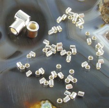 100 ea CRIMP TUBE BEADS Sterling Silver 2x2mm