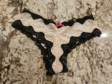 True Vintage Victoria's Secret Hot Pink Lace Cheeky Panty Size Medium