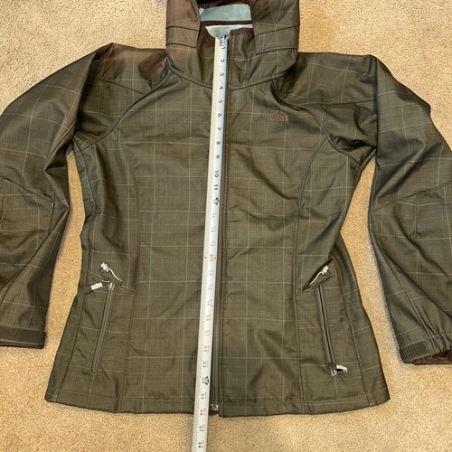 The North Face Soft Fleece Lined Hooded Ski Snowboard Jacket Brown Plaid L Faded - 第 15/24 張圖片