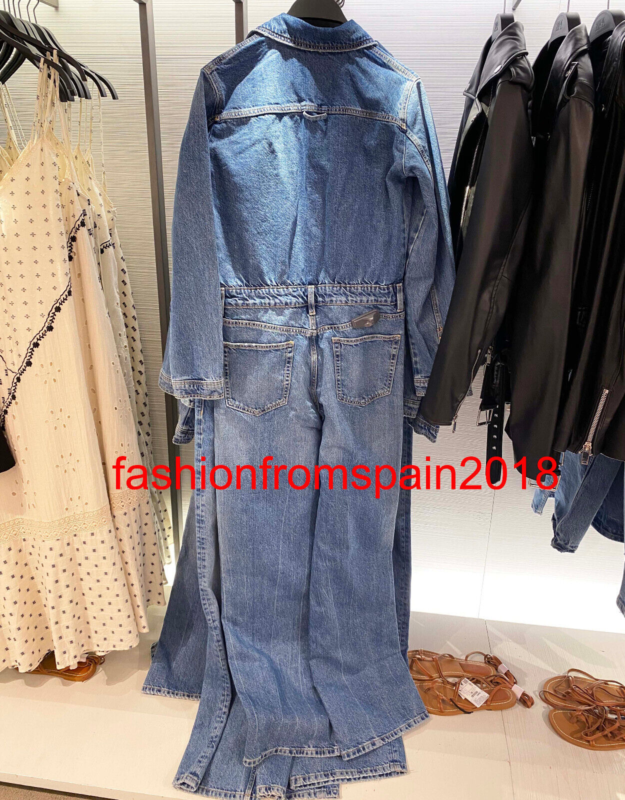 ZARA NEW WOMAN DENIM TRF OVERSIZE JUMPSUIT BLUE XS-XXL 8197/038