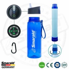 Trinkflasche mit eingebautem 2-Stufen- Wasserfilter 0,1 &micro;m Keimsperre Outdoor