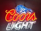 Coors Light Mountain Beer Bar 20"x16" Neon Sign Lamp With HD Vivid Printing