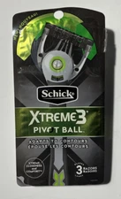 Schick Xtreme3 PivotbBall 3-Blade Disposable Razors 3 count - NEW