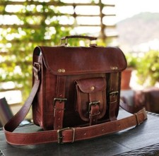 Bag Leather 15 Messenger Laptop Shoulder Hand...