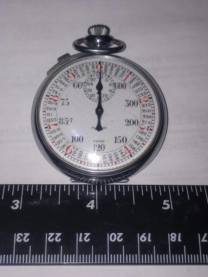 Cronómetro Clayton vintage hecho en Suiza para piezas o reparación Foto 3 de 3