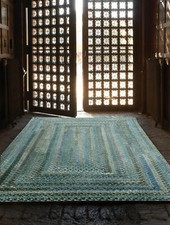 Capel Rugs Alliance Chenille Polyester Braided Concentric Rug Misty Sage 220