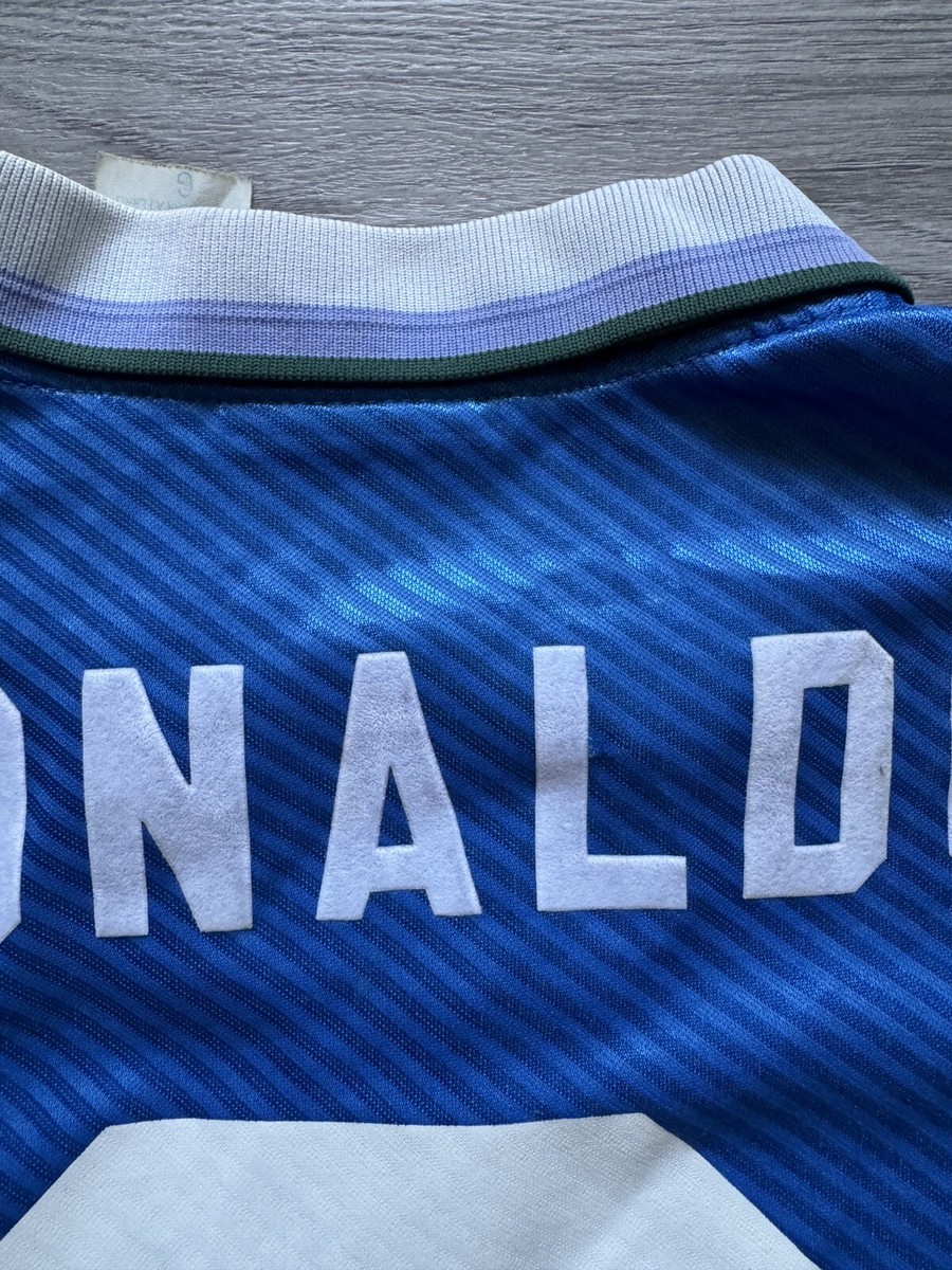 1997年ブラジル代表　ロナウド　Mサイズ BRAZIL #9 RONALDO 1994 1997 AWAY FOOTBALL JERSEY SOCCER SHIRT