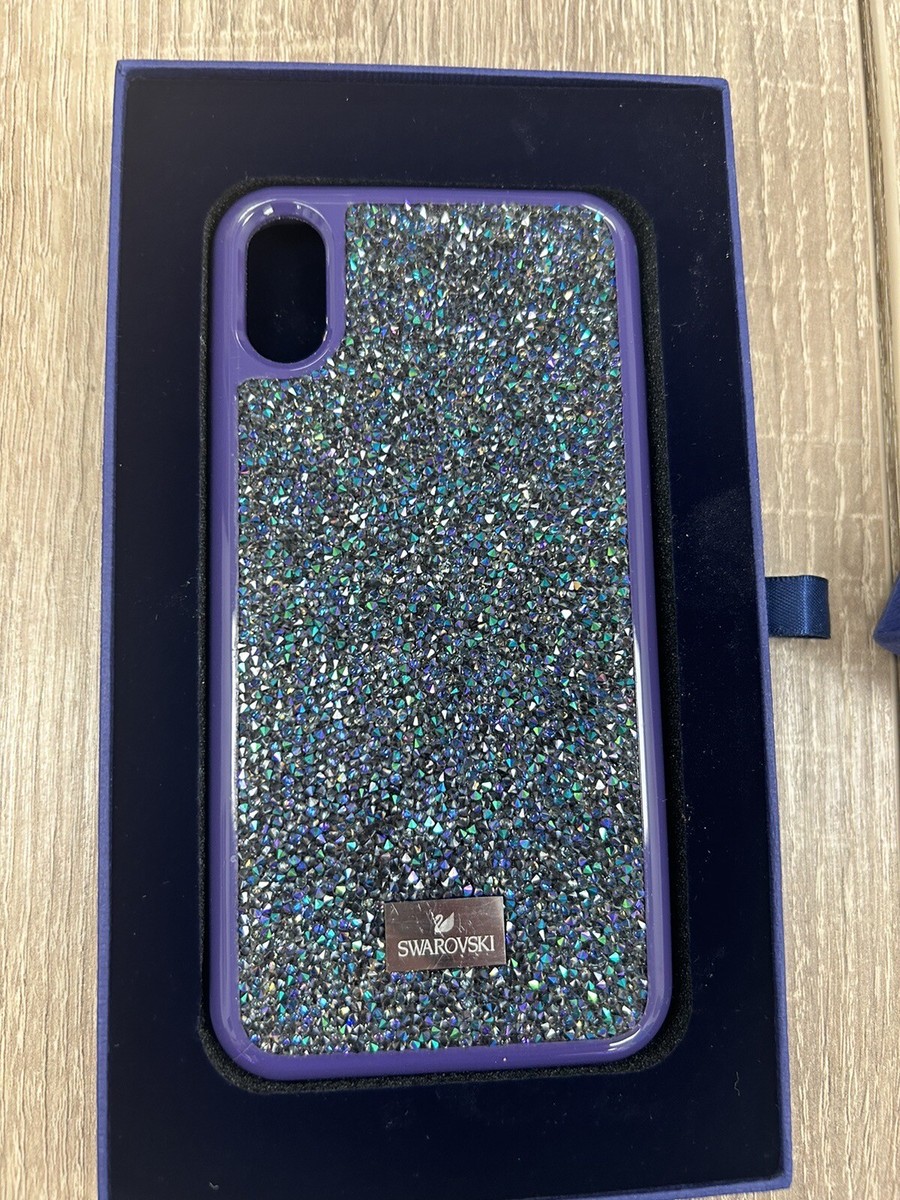 SWAROVSKI  iPhoneXRケース Swarovski Purple Crystal iPhone X/XS Case 14.7x7.5x1.2 CM EUC MSRP