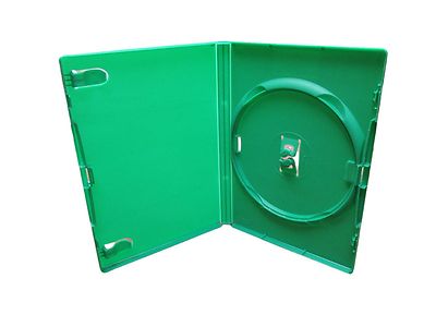 20 Single Standard Grün DVD Hülle 14mm Buchrücken Neu Leer Ersatz Amaray Cover