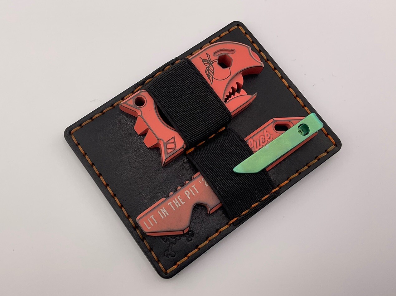Inky EDC X Myke Cruz Black/Orange Stitching Cruzer 4.0 Wallet W/ Loop Field