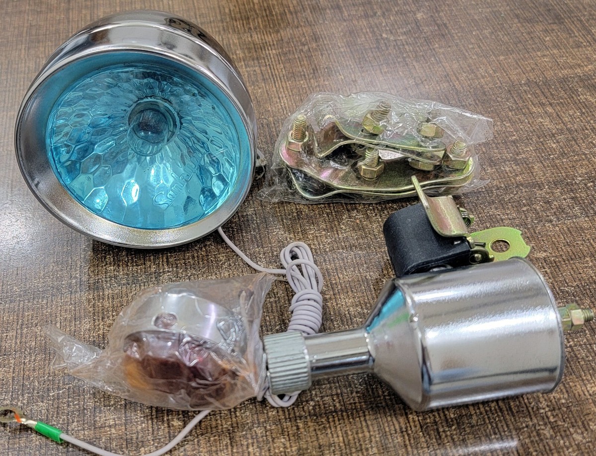 Collectible Vintage Sankya Bicycle Dynamo Complete Light set Antique Bike 