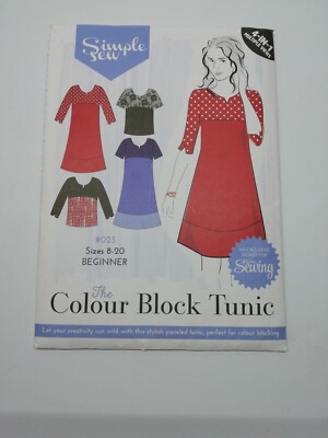 Simple Sew 025 Schnittmuster Anfänger The Colour Block Tunika Gr. 8-20 ungeschnitten